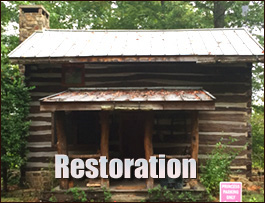 Historic Log Cabin Restoration  Hickory, North Carolina